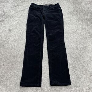 FURST Premium Straight Leg Corduroy Jeans Womens 26 Dark Blue Stretch Casual